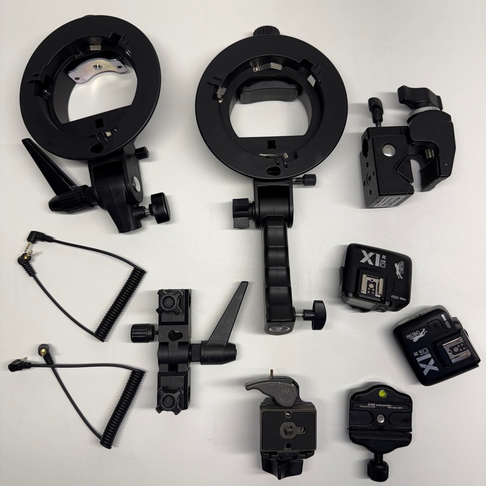 Photography Lighting Gear Lot Manfrotto Cheetah Triggers Glow S-Type Brackets